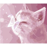 Набір для розпису по номерах Метелик на носику, Strateg, 40x50 см, DY183