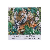 Алмазна мозаїка за номерами Тигри 71182_BGLE, 40x50 см