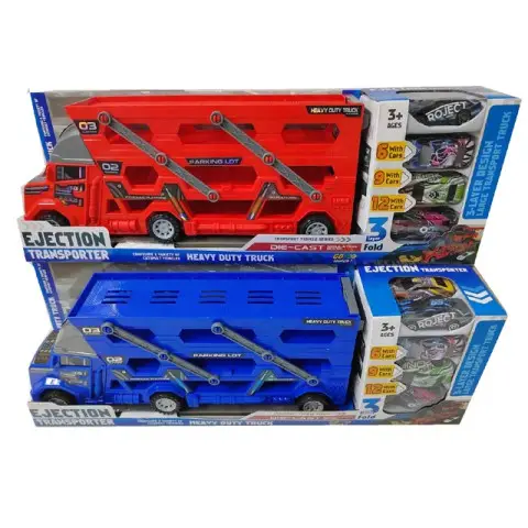 Трейлер 32 см трек запуск машинка метал 6 шт (в асортименті) YX32-2B