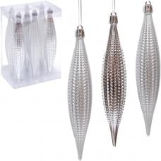 Набір новорічних прикрас "Бурульки Срібло" 6 штук 6279-3C(119740)