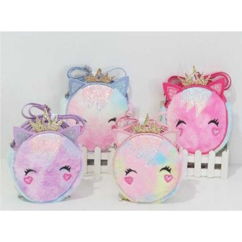 Сумочка пухнаста Принцеса, блискітки, вишивка, C59993 (В асортименті)