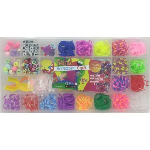 Набір для плетіння гумочки 850 шт + намистинки інструменти 195