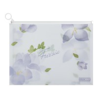 Папка-конверт на zip-блискавці, Arabeski, А4, непрозорий матовий пластик, бузковий, 2 шт.