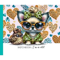 Скетчбук 7БЦ 165x128 мм, 24 аркуші, офсетний папір 100 г/м², чисті аркуші, матова ламінація, дизайн 24355