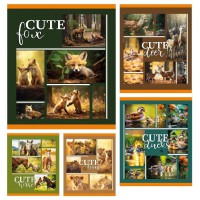 Зошити учнівські 48 аркушів клітинка Тверда 41508 Cute friends, 10 шт. в упаковці