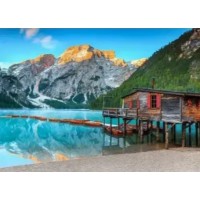 Алмазна мозаїка на підрамнику Гірське озеро 40×50 см 71381_BGLE