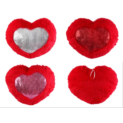 М’яка іграшка Серце з паєтками, 50 см