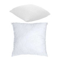 Подушка сімейна стьобана мікрофібра з силіконізованим волокном 60×60 см біла Homefort