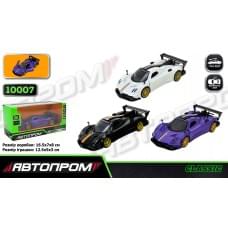 Іграшка машина мет. АВТОПРОМ 5 inch,3 кольори Pagani Zonda Revolucion, відкр.двері, у кор.16,5*7*8см /48-2/