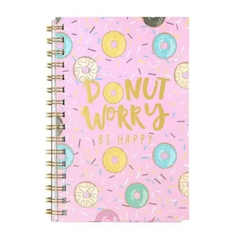 Зошит, А5, на спіралі з тисненням фольгою, 100 аркушів, матова ламінація, 4055