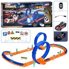 Трек 403см/97-50-26см, машина (8см, р/к2,4G, акум, USBзарядне, світло), дорожні знаки, 50дет, в кор-ці, 50-24-7см /12/