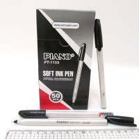 Ручка масляна Piano Correct, чорна, 50 шт., 1159-PT-BK