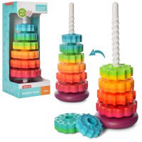 Пірамідка на спіралі 41 см 6 кілець 17403