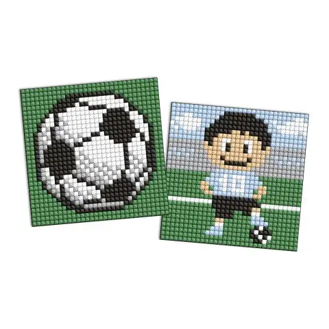 Набір з алмазною мозаїкою на самоклеючій основі для дітей Спорт Футбол, 2 шт. 9x9 см, AMS1101