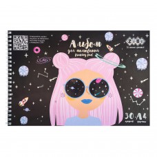 Альбом для малювання DREAM GIRL, А4, 30 арк., 120 гм2, на пружині, фіолетовий, KIDS Line