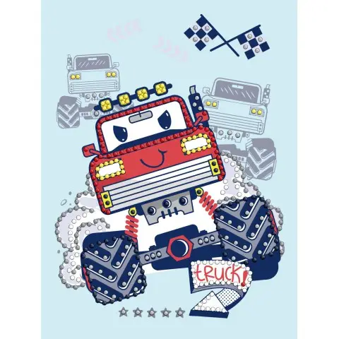 Алмазна мозаїка вибіркова Червона машинка 15×20 см AMV1226