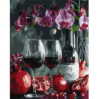 Набір для розпису по номерах Цвітіння орхідей, Ideyka, 40x50 см, КНО5700