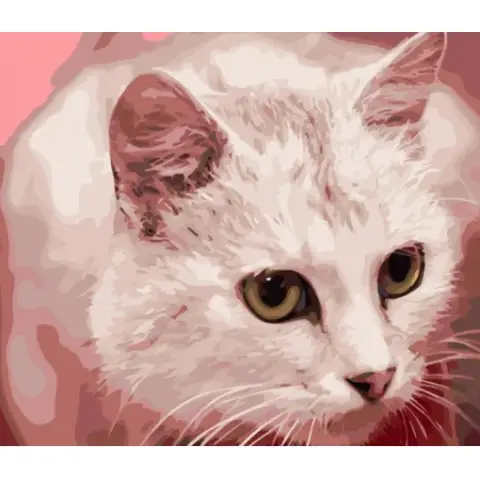 Набір для розпису по номерах Жовтоокий кіт, Strateg, 40x50 см, GS1325