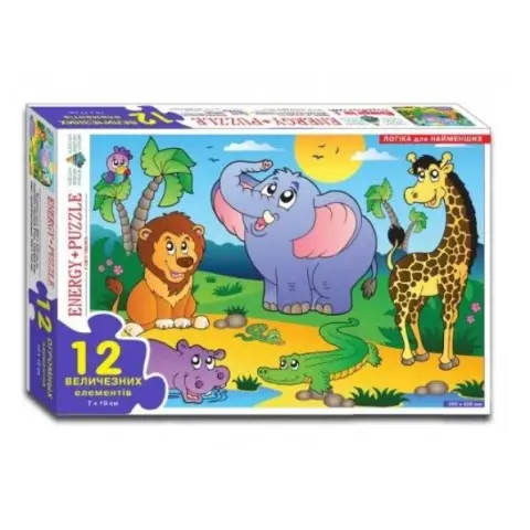 Гра-пазл Енергія+ У світі тварин, 12 елементів