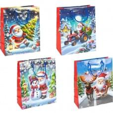 Пакет подарунковий "Новий Рік" 26х32х10см 2576-2, ціна за 6 шт. //