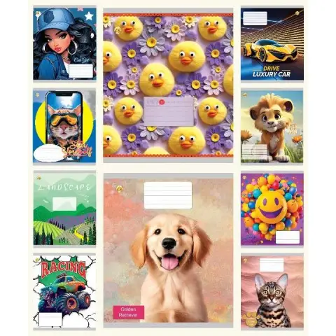 Зошити учнівські 12 аркушів лінія ТЕ42102, 25 шт. в упаковці