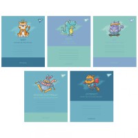 Зошити учнівські 12 аркушів лінія Yes Unusual animals, 25 шт. в упаковці