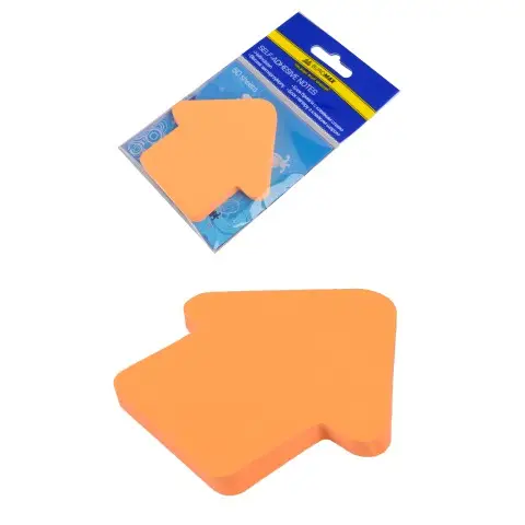 Блок для заметок Стрелка, 50 листов, неон (в ассортименте)