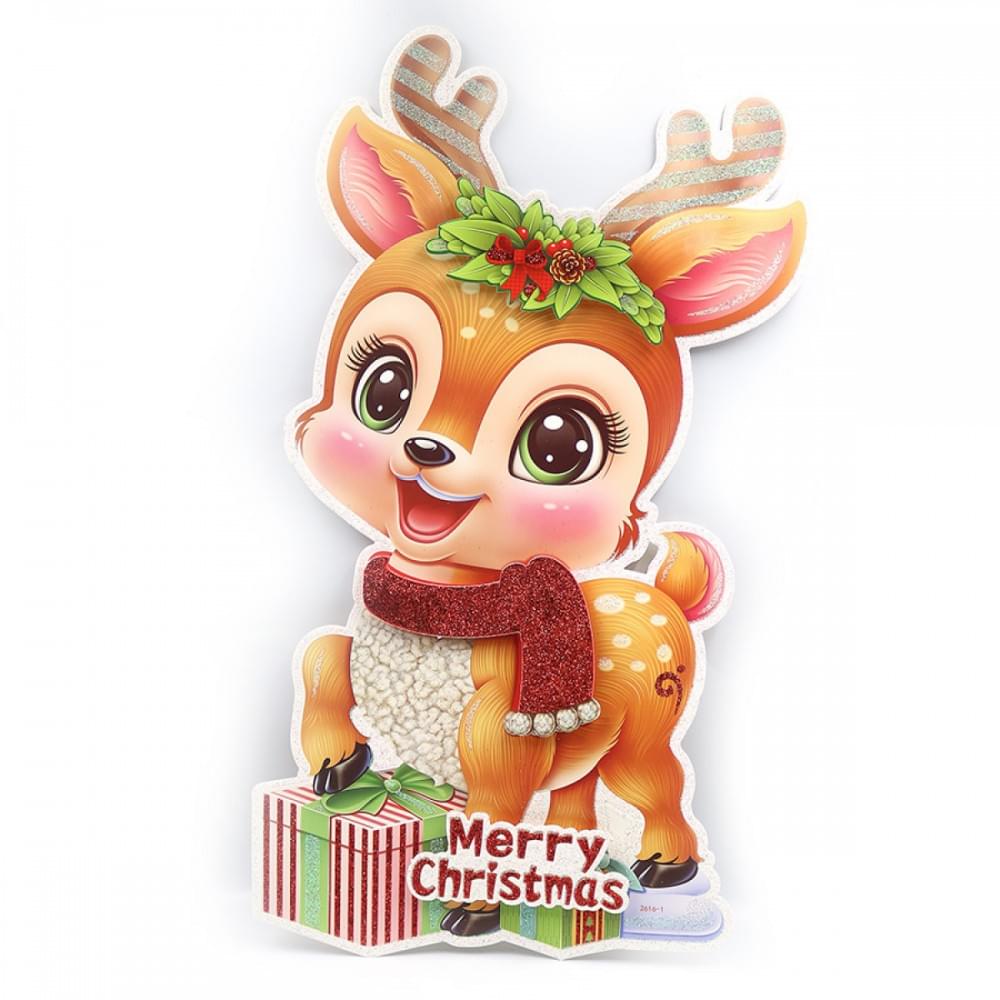 Плакат "Оленятко з Новим Роком" 30*21см, 1шт./етик.