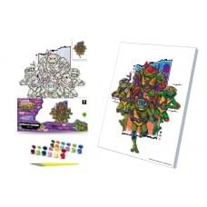 Набір для розпису по номерах Qbee "Черепашки Ніндзя: Команда героїв" 30х40 см QB914-006