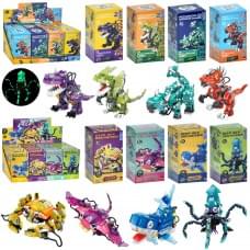 Конструктор фігурка, в кор-ці, 2 види дисплеїв (динозаври, морські мешканці), в кор-ці,(4види) /6/48/8шт в кор.37-16,5-19см