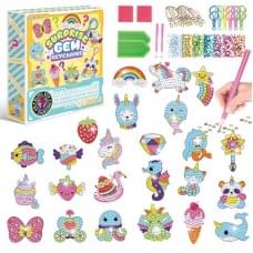 Алмазна мозаїка дитяча у винляді адвент-календаря, 24 брелоки, 24 кріплення, 2 таці, 2 стилуси 21007P