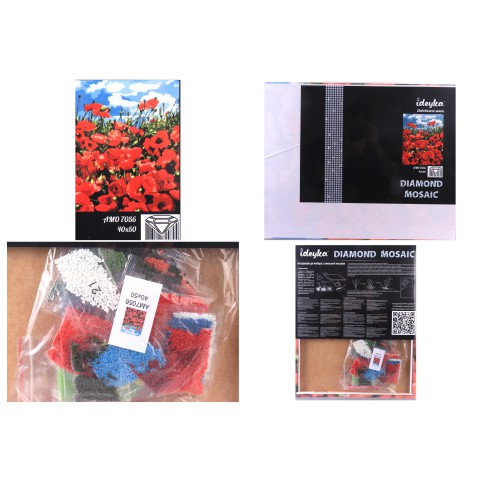 Набір з алмазною мозаїкою Дивовижні маки AMO7056, 40x50 см