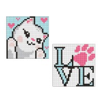 Набір з алмазною мозаїкою на магнітній основі для дітей Мила кішечка, 9x9 см, AMS1046