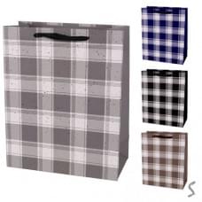 Пакет подарунковий паперовий L "Checkered" 31*44*12см R94995-L ціна за 4 шт. /480/