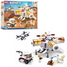 Конструктор SLUBAN космическая станция-база, фигурки, 642дет, в кор-ке, 47,5-38-8см /8/