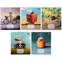 Зошити учнівські 48 аркушів лінія Yes Animal art, 10 шт. в упаковці