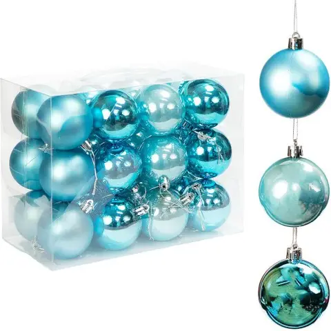 Набір кульок 24 шт D6 см Блакитний ZWH1185 (123531)