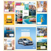 Зошити учнівські 24 аркуша клітинка Тверда ТЕ21316 24КВ4-МІКС, 20 шт. в упаковці