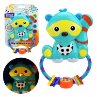 Брязкальце музичне Сонячний зайчик, дзеркало, мелодії, світлові ефекти, 17x12x2.5 см