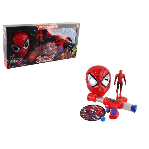 Набір героя маска та фігурка з підсвічуванням висота 17 см механічний пістолет 8 м’яких кульок BB991QC