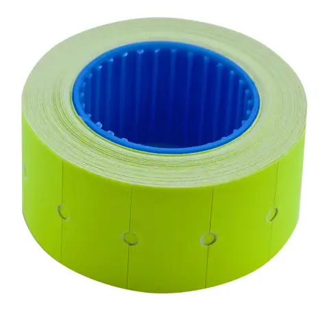 Цінник прямокутний, 22x12 мм, 500 шт., 6 м, зовнішня намотка, жовтий, 10 шт. в упаковці