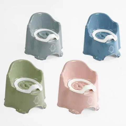 Горщик дитячий, знімний лоток, кришка, антиковзкі накладки на ніжках, 11111 (В асортименті)