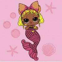 Набір для розпису по номерах для дітей 5+ L.O.L. Surprise! Mermaids Queen Bee, 40x40 см, КНО6265