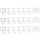 Вішалка настінна на 8 гачків, 54×5×4 см