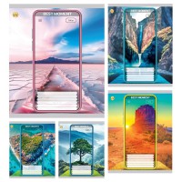 Зошити учнівські 24 аркуша лінія Тверда Best moment, 20 шт. в упаковці