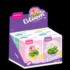 Конструктор квіти у горщику, від 176дет, в кор-ці, (6 видів) /12/72/6шт в кор. 21-15-19см