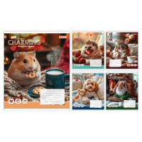 Зошити учнівські 24 аркуша лінія 1B Charming, 20 шт. в упаковці