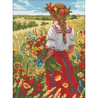 Набір з алмазною мозаїкою на підрамнику У рідних полях Ideyka AMO8057, 30x40 см