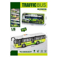 Автобус, звук, підсвітка, механічне відкриття дверей, масштаб 1:16, гумові колеса, інерція