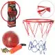 Баскетбольне кільце, металеве 32 см, сітка, м’яч, насос, кріплення